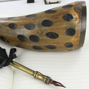 Tankard de cuerno auténtico, taza vikinga hecha a mano, vajilla rústica ecológica para cerveza Ale Mead, cerveza fría, juego a granel - Product Image 2