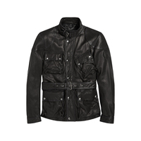 Nouvelle mode veste de moto d'hiver pour hommes et femmes de High Street marron foncé grande taille véritable PU coupe-vent coupe-vent porte-manteau