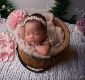 <b>Cute</b> Lightweight Woven Wicker Bamboo Infant Bed Newborn Photography Props Rattan Baby Shoot <b>Accessories</b> Baby Crib Props - Product Image 4