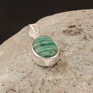 Colgante de piedras preciosas de amazonita para mujer, joyería de plata de ley 925 antigua, regalo - Product Image 3