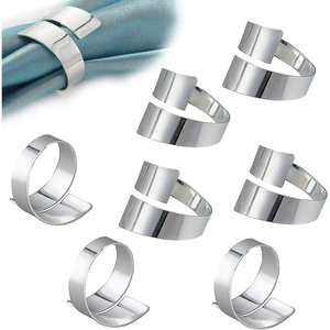 Anneaux de serviette en acier inoxydable de haute qualité pour la salle à manger à la maison porte-serviettes en acier inoxydable poli miroir léger personnalisé - Product Image 3
