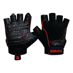 Venta al por mayor medio dedo guantes de fitness para gimnasio deportes levantamiento de pesas medio dedo tipo de guantes - Product Image 6