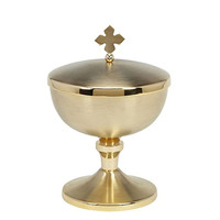Calice et patène au design luxueux, motif raisins et blé, Ciborium, Ciboria, Articles religieux, Très durable, Esthétique
