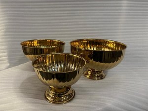 Tazón Redondo de Acero Inoxidable con Base Dorada para Catering de Bodas, Tazón para Servir Sopa, Mesa de Comedor - Product Image 3