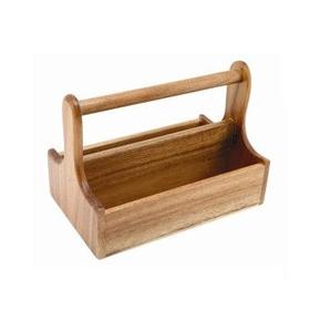 Best Rustic Acacia Beech Wood <b>Utensil</b> Holder Kitchen Top Wooden Caddy for Tableware Storage Holders <b>Racks</b> Manufactured Exported - Product Image 1