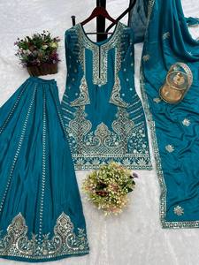 Designer Party Wear <b>kurta</b> Set With Embroidery Work - Product Image 4