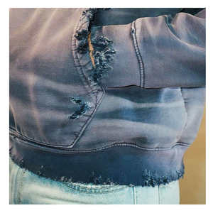 Sweat-shirt à capuche oversize en molleton épais de style vintage délavé à l'acide et décoloré au soleil pour homme - Product Image 2