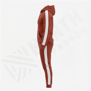 Survêtements de sport pour hommes sur mesure, coupe ajustée, pour le jogging, 100% coton, taille plus, survêtements d'hiver avec bande, couleur personnalisée - Product Image 3