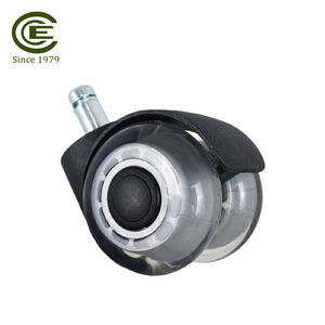 Roue de mobilier de bureau en PU transparente de 50 mm (2 pouces) avec tige universelle pour bureau et salon - Silencieuse et durable - Product Image 6