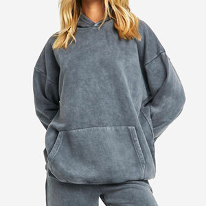 Nuevas sudaderas con capucha de moda para mujer, sudaderas con capucha de gran tamaño para mujer, ropa informal de invierno de manga larga con lavado ácido, sudadera para mujer - Product Image 4