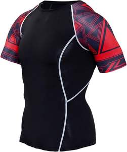 Chemises personnalisées Rash Guard pour hommes à manches courtes séchage rapide respirant Fitness Gym Wear Rash Guard - Product Image 2