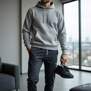 Fleece <b>Jogger</b>,<b>Men</b> Sportswear Jogging Wear Sweatsuit Tracksuit <b>Slim</b> <b>Fit</b> Pullover Sweatshirt and Sweatpants Workout Sweatsuit - Product Image 2