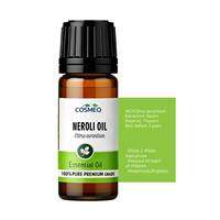 Minyak Esensial Neroli 100% Murni 10ml Logo Kustom Grosir Minyak Bunga Citrus Aurantium Amara Distilasi Uap untuk Kosmetik