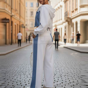 Ensemble deux pièces surdimensionné pour femmes, matière douce, tenue de détente, ensemble deux pièces surdimensionné pour un usage quotidien - Product Image 4