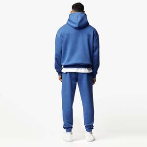 Bleu Couleur Pull Homme Survêtements Coton Polaire Sportswear Formation et Jogging Porter Survêtements 2 Pièces Ensembles À Capuche et Jogger - Product Image 6