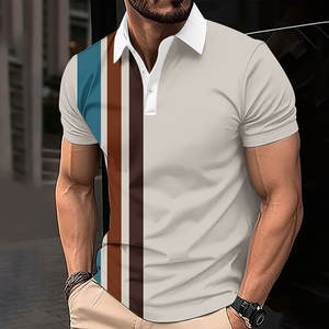 Camiseta Personalizada con Logotipo para Hombre, Manga Corta, Algodón, Impresión por Transferencia de Calor, Jersey Sólido, Camisa de Golf Formal - Product Image 1