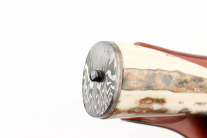 San Mai มีดพับหนังดามัสกัสทำมือ DIY ใบมีดคงที่สำหรับกลางแจ้งอยู่รอดในการตั้งแคมป์ - Product Image 3