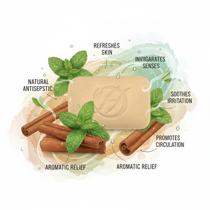 สบู่ผสมเปปเปอร์มินต์และอบเชย สบู่สกัดเย็นเพื่อการใช้งานทุกวันที่สดชื่น - Product Image 3