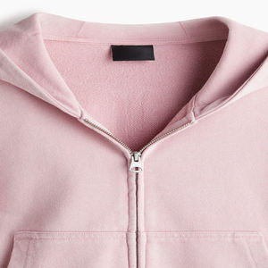 Sweat-shirts à capuche pour hommes de haute qualité, sweat-shirts unisexes surdimensionnés à fermeture éclair, sweat-shirts vierges lourds en gros, streetwear, pull en polaire - Product Image 4