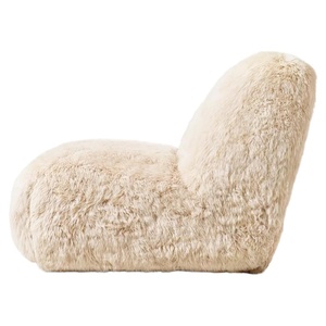Sillón de Salón Acolchado de Mediados de Siglo, Estilo HEC Luxury, Tapizado en Piel de Oveja <span class=keywords><strong>Yeli</strong></span>, Giratorio, 100% Piel de Oveja, Silla Moderna para Dormitorio, Hecho a Mano, Garantía de 10 Años - Product Image 4