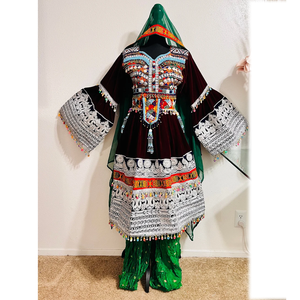 Vestido afgano Kuchi hecho a mano de la mejor calidad para mujer, vestido afgano cómodo y ligero más vendido con decoración de encaje con cuello redondo - Product Image 4