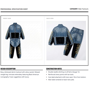 Ensemble survêtement pour homme personnalisé, lavage à l'acide, uni, coupe-vent, en nylon, broderie, deux pièces, veste ample, pantalon, style Y2K - Product Image 6