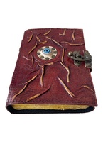 Antikes Augen buch des Zaubers Echtes Leder Journal Deckle Edge Papier Grimoire Journal Vintage Buch des Schattens Blank Spell Notebook
