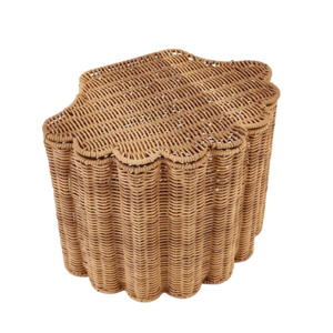 Llamativa cesta de lavandería de ratán de nueva elección con forma festoneada con tapa para almacenamiento en el hogar multiplica el propósito de la fábrica de Vietnam - Product Image 5