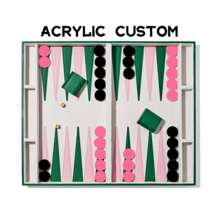Customized Personalized Lucite Backgammon Doubling Cube Checkers <strong>Chess</strong> <strong>Boards</strong> Travel Game Set Luxury Acrylic Backgammon <strong>Table</strong> - Product Image 3