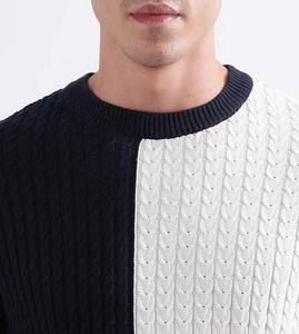 Bloc couleur col rond coton hommes chandails à manches longues prix pas cher pull hiver respirant nouveau Design de mode hommes pull - Product Image 6