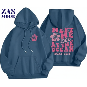 Nouveauté, sweat à capuche surdimensionné à épaules tombantes, imprimé avec un logo personnalisé, en molleton de coton, sweat à capuche d'hiver pour femmes, fabriqué au Bangladesh - Product Image 1