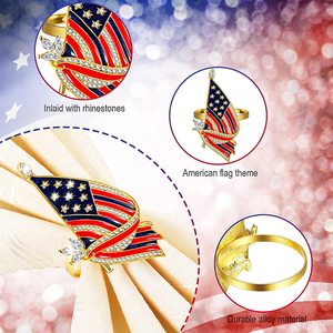Hot Selling Good Quality American Style Precious Look Metal Reusable Serviette Napkin Rings Holder For Tableware Dinner Party - Product Image 2