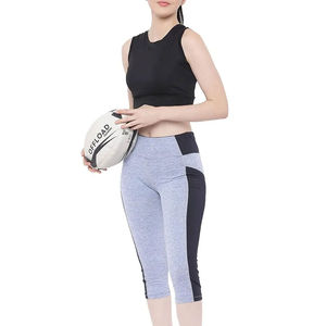 Latest Design Women Workout Gym <b>Capri</b> Lightweight High Waist Compression Gym <b>Capri</b> Fitness Wear Solid Color Women <b>Legging</b> Pant - Product Image 6