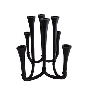 Portavelas antiguo de cristal y madera para decoración del hogar, portavelas de diseño clásico de Color Natural para decoración de mesa - Product Image 4