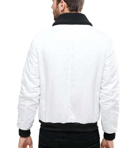 Blouson aviateur d'hiver pour homme, style nouveau, personnalisé, 100% polyester, nylon satiné, doublure matelassée brodée, enduit - Product Image 2