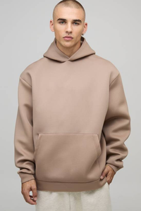 Sweat-shirt pour homme avec logo personnalisé, 100% coton, hiver, uni, teint, vente chaude, haute qualité, coupe classique, épaules tombantes, cordons, coloré - Product Image 4