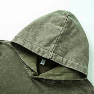 New Arrival Men's Acid Wash <b>Thermal</b> <b>Hoodies</b> Unique Style 100% Cotton Breathable with Embroidered Technique and Hooded Collar - Product Image 2