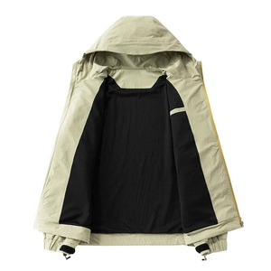 แจ็คเก็ตกันลมสำหรับผู้ชายเสื้อแจ็คเก็ตกันลมมีฮู้ดเสื้อแจ็คเก็ตกันฝนกันน้ำได้แบบลำลอง - Product Image 3