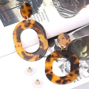 Luxury Best Quality <b>Resin</b> Earrings With Acrylic Statement Pendant Customized Design Colorful India Featuring Pearl Main <b>Stone</b> - Product Image 6