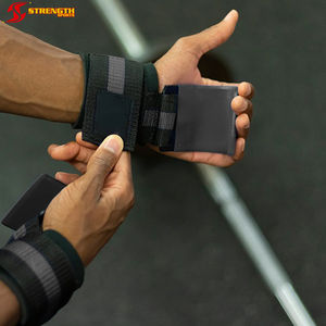 Muñequeras acolchadas de neopreno de 7mm de alta resistencia personalizadas con ganchos para Fitness, cinturón de nailon, protección con logotipo, entrenamiento de gimnasia para hombres - Product Image 2