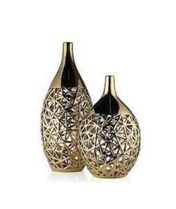 Luxurious Brass & Aluminium Metal Handmade Flower <b>Vases</b> for Hotel Home or Farmhouse Decoration Elegant Tabletop Design - Product Image 1
