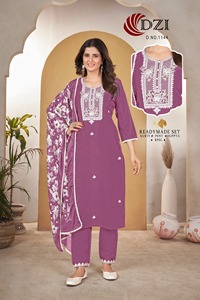 ชุดสูทลำลองสำหรับเด็กผู้หญิงกางเกง Kurti น้ำหนักเบาปักด้วยมือ - Product Image 2