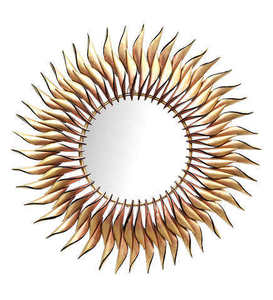 กระจกแขวนผนังสีทองสไตล์โบราณสำหรับตกแต่งห้องนั่งเล่นกระจกติดผนังคุณภาพดีในราคาที่ดีที่สุด - Product Image 1