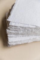 White Deckle Edge Baumwoll tuch papier in verschiedenen Größen UV-und Offsetdruck Verfügbare Größen 5x7 4x6 A5 A4 A3
