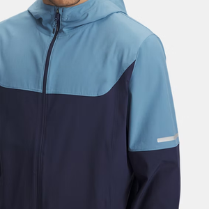 Vêtements d'extérieur à capuche légers pour hommes coupe-vent imperméable à l'eau veste de sport de course à pied - Product Image 3