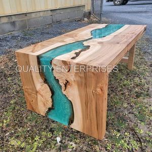 Luxury <b>Clear</b> Table Top <b>Epoxy</b> <b>Resin</b> <b>Epoxy</b> Dining Table <b>Resin</b> <b>Epoxy</b> Coffee Table for Living Room - Product Image 4