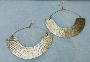 Hammered Brass Metal Stud Earrings and Matt Finish Black <b>Antique</b> <b>Gold</b> Bracelet Fancy Fashionable Party Wear <b>Bangles</b> - Product Image 4