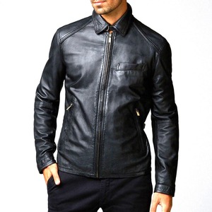 Veste en cuir pour homme 2025, tissu en toile, logo sur le devant, capuche, imperméable, haute qualité, col montant pour l'hiver - Product Image 1