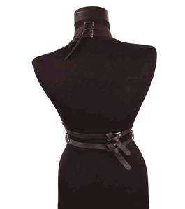 Arnés de cintura con un cinturón largo Arnés de mujer de cuero genuino Transformer Top Valentine LWH-0006 - Product Image 2