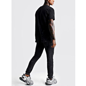 Mayorista Camisetas para hombre 220GSM 100% Algodón Ajuste regular Impresión digital sólida Camisetas ecológicas de estilo callejero - Product Image 2